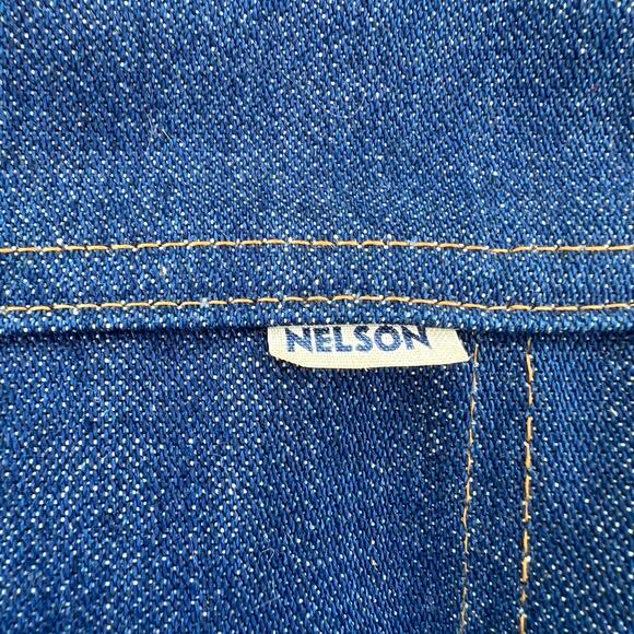 Vintage Nelson denim jean vest with sherpa fleece lining XL - Picture 2 of 8